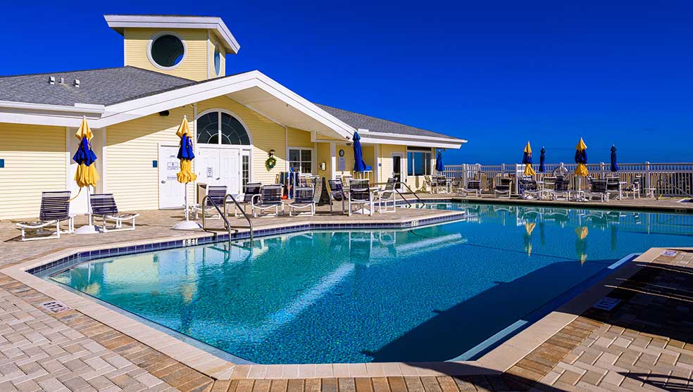 Oceanfront pool in the gated community of Sea Colony